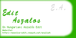 edit aszalos business card